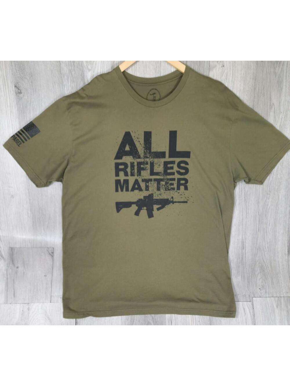 Nine Line ALL RIFLES MATTER Graphic Military Green 2XL #12